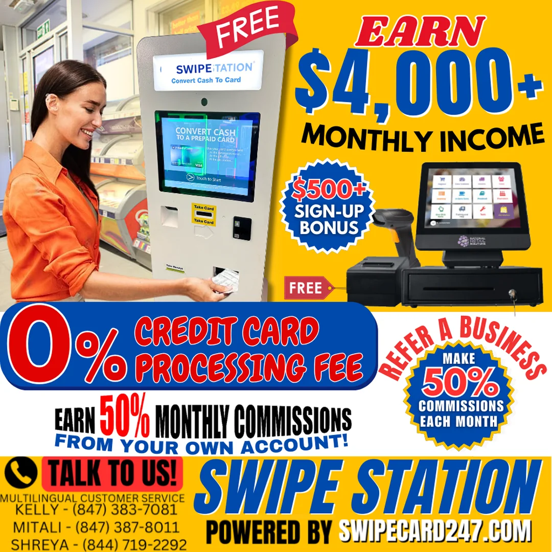 Swipe Station: 0% Credit Card Processing Fee