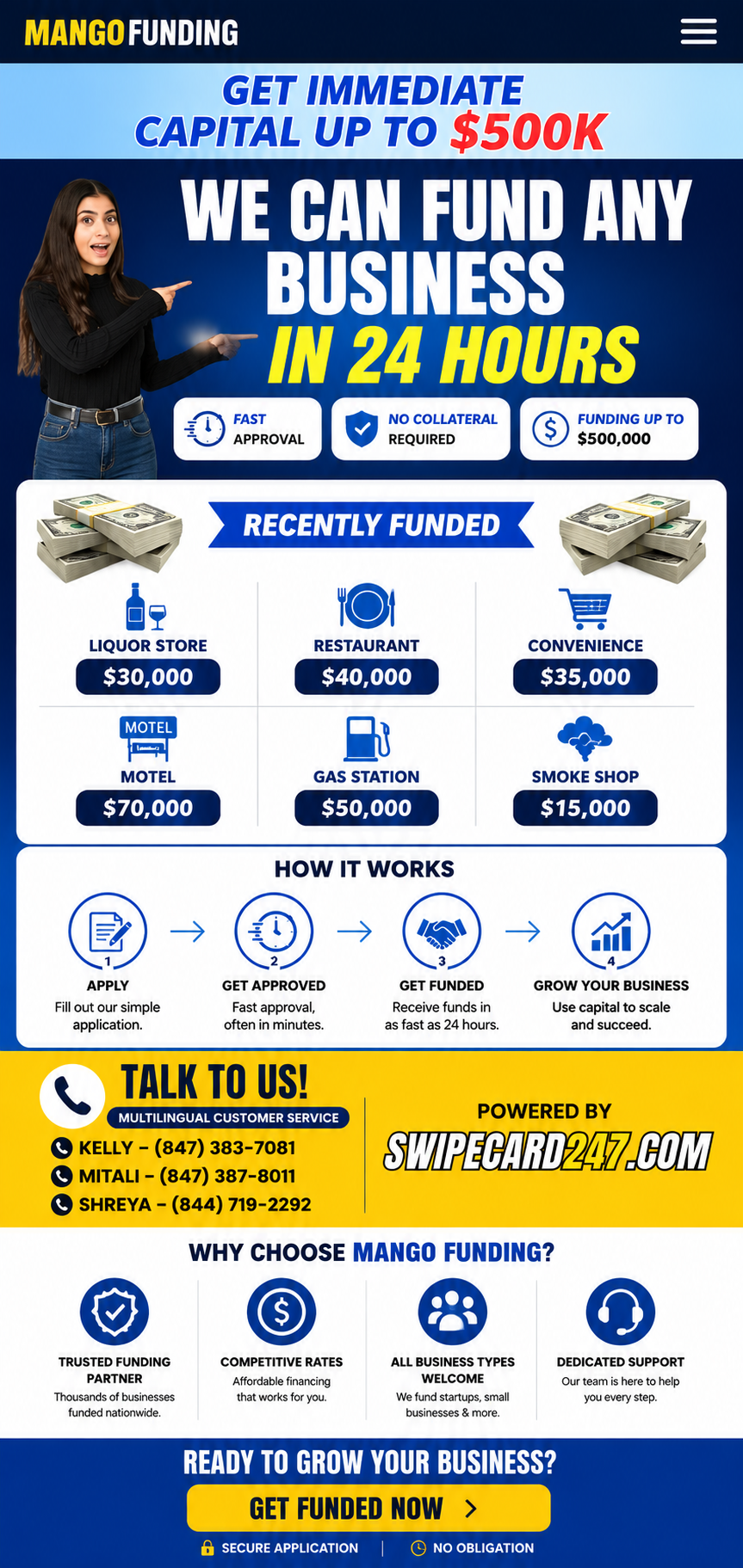 Business funding infographic